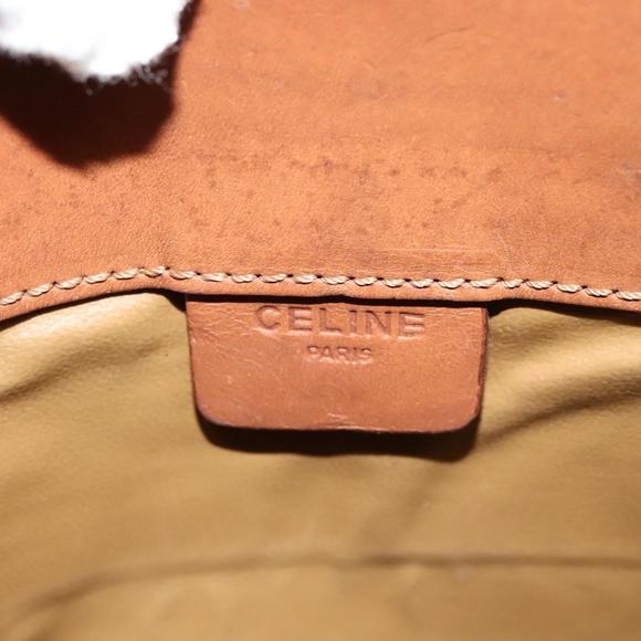 CELINE Macadam Canvas Clutch Bag PVC Leather Brown Gold Auth bs23653 - Picture 14 of 16